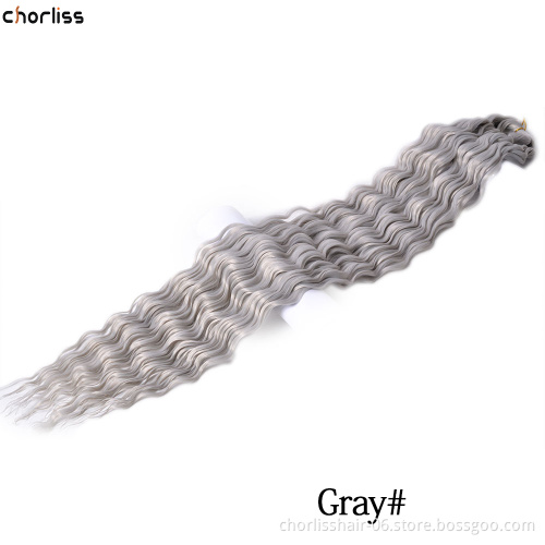 Wholesale Ombre Curly Water Wave For Women 30 Inch Deep Wave Bundles Crochet  Hair Braids In Synthetic Braiding Extensions